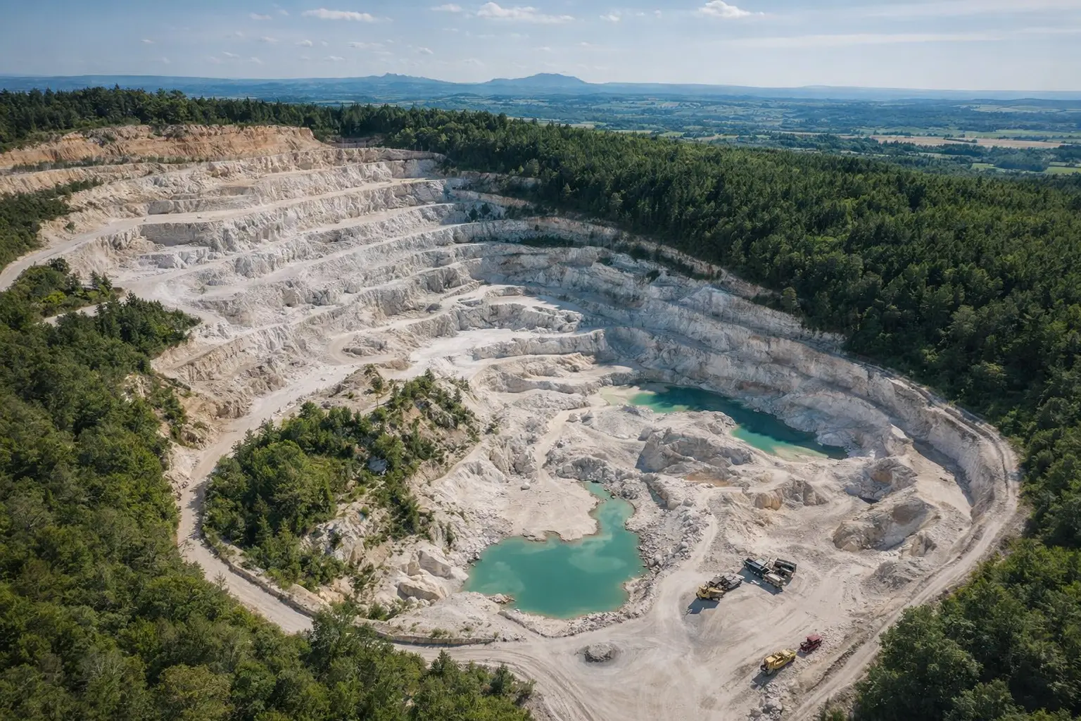 Traditional French clay deposits — source of Crown Powder's white kaolin
